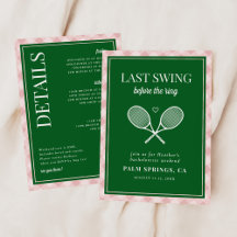 Letztes Swing vor dem Ring Tennis Bachelorette