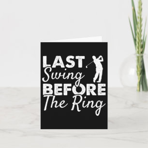 Letztes Swing vor dem Ring - Wedding Party Golf Pl Karte