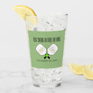 Letztes Swing vor der Hochzeitsfeier Glas