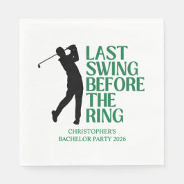 Letztes Swing vor der Ring Golf Bachelor Party Serviette