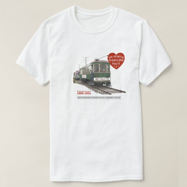 Letztes Trolley 70. Jubiläum - Bild an der Front T-Shirt (Design vorne)