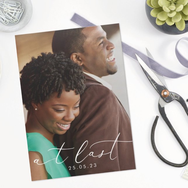 Letztlich moderne Kalligrafie-Foto-Overlay Save The Date (Von Creator hochgeladen)