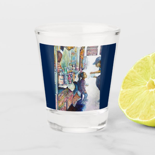 Letztlich produziert Hoffnung Schnapsglas (Vorderseite)