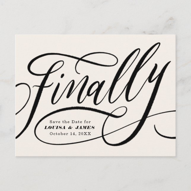 Letztlich verschoben Ändern Sie das Datum Save the Postkarte (Vorderseite)