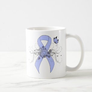 Leuchtblauer Band mit Schmetterling Kaffeetasse