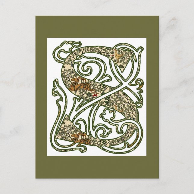 Leuchtbuchstabe "S" Postkarte (Vorderseite)