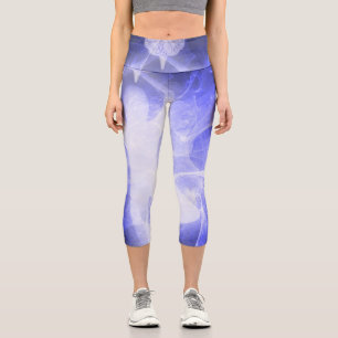Leuchtdichte Resilienz Blau Capri Leggings
