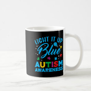 Leuchte Blau Autismus-Bewusstsein ASD-Unterstützun Kaffeetasse