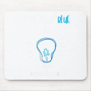 Leuchte Blaues Autism Awareness Birne Cute Asd Män Mousepad