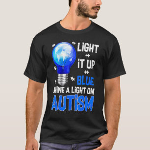 Leuchte es Blau auf Autismus-Bewusstsein Puzzle-Te T-Shirt