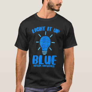 Leuchte es Blau auf Autismussensibilisierung-Puzzl T-Shirt