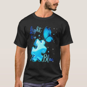 Leuchte es Blau Autismus-Bewusstsein Autistisches T-Shirt