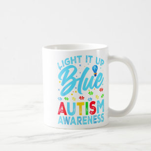 Leuchte es Blau Autismus-Bewusstsein Männer Frauen Kaffeetasse