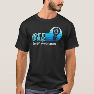 Leuchte es Blau Autismus-Bewusstsein Puzzle Teil R T-Shirt