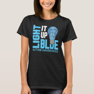 Leuchte es Blau Autismus-Bewusstsein Puzzle Teil R T-Shirt