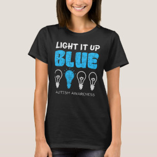 Leuchte es Blau Autismus-Bewusstsein Puzzle-Teil R T-Shirt