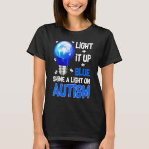 Leuchte es Blau Autismus-Bewusstsein Puzzle Teil R T-Shirt
