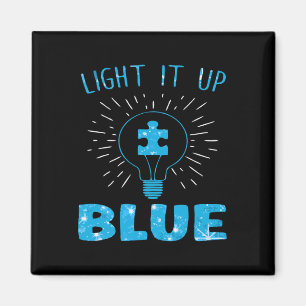 Leuchte es Blau Autismus-Bewusstsein-Puzzleteil Magnet