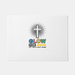 Leuchte für Jesus Christliches Kreuz Licht-Shirt-D Fußmatte
