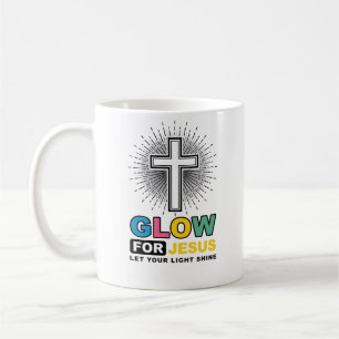 Leuchte für Jesus Christliches Kreuz Licht-Shirt-D Kaffeetasse
