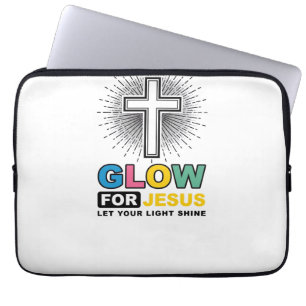 Leuchte für Jesus Christliches Kreuz Licht-Shirt D Laptopschutzhülle
