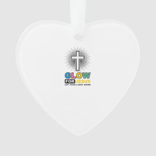 Leuchte für Jesus Christliches Kreuz Licht-Shirt-D Ornament