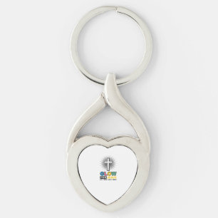 Leuchte für Jesus Christliches Kreuz Licht-Shirt-D Schlüsselanhänger
