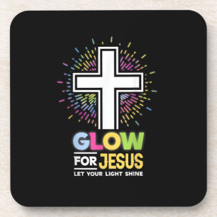 Leuchte für Jesus Christliches Kreuz T-Shirt Jesus Getränkeuntersetzer