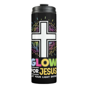 Leuchte für Jesus Christliches Kreuz T-Shirt Jesus Thermosbecher