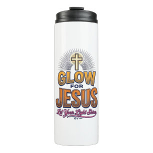 Leuchte für Jesus Lass dein Licht scheinen Christl Thermosbecher