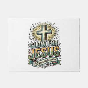 Leuchte für Jesus Vintage Christian Kreuz Shirt Fußmatte