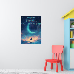 Leuchte hell, kleiner Stern – Süße Sternennacht Poster