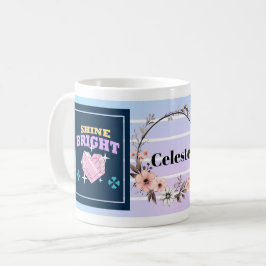 Leuchte Hell – Personalisierte Florale Inspirieren Kaffeetasse