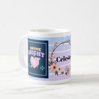 Leuchte Hell – Personalisierte Florale Inspirieren Kaffeetasse