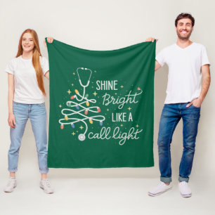 Leuchte hell wie ein Anruf Weihnachtsnacht Kranken Fleecedecke
