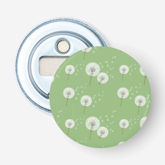 Leuchte Muster auf grünem Hintergrund Flaschenöffner (Vorderseite)