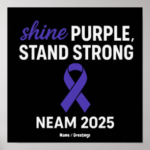 Leuchte Violett Steh Stark NEAM 2025 Epilepsie  Poster