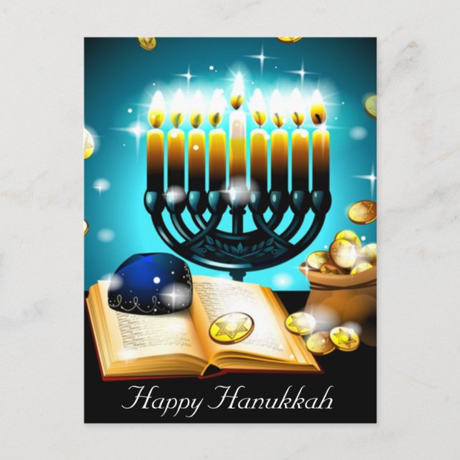 Leuchten Feiertagspostkarte (Vorderseite)