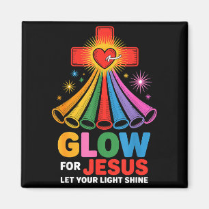 Leuchten für Jesus Christlicher Glaube Magnet