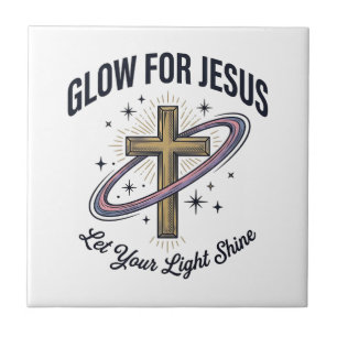 Leuchten für Jesus Christliches Kreuz Vintage Vekt Fliese