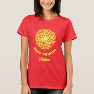 Leuchten Sie hell, Sonne, geometrisches Mandala Ro T-Shirt