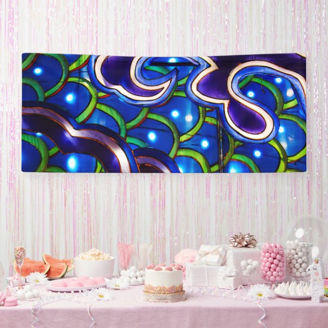 Leuchtend blaue Schuppen  Banner (Party)