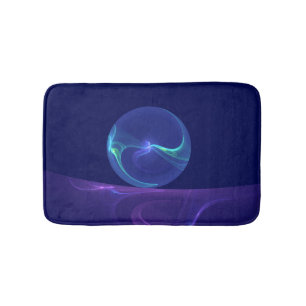 Leuchtend blaue violette Traum-Abstrakte Fraktal-K Badematte