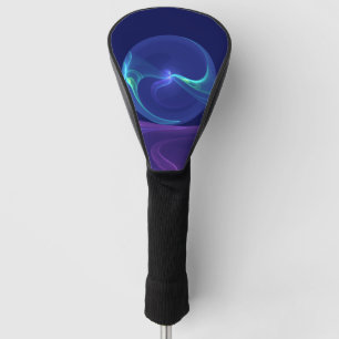 Leuchtend blaue violette Traum-Abstrakte Fraktal-K Golf Headcover