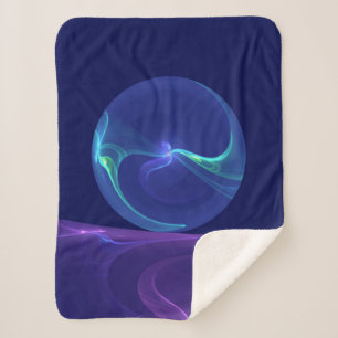Leuchtend blaue violette Traum-Abstrakte Fraktal-K Sherpadecke