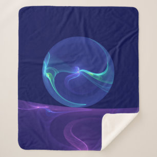 Leuchtend blaue violette Traum-Abstrakte Fraktal-K Sherpadecke