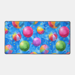 LEUCHTEND BUNTE AQUARELL-SOMMERSTRANDBÄLLE SCHREIBTISCHUNTERLAGE