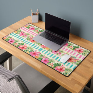 LEUCHTEND BUNTE SOMMER-TROPISCHE BLUMEN SCHREIBTISCHUNTERLAGE