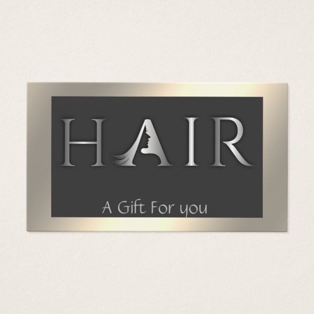 Leuchtend elegantes Geschenkgutschein für Haare (Vorderseite)