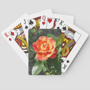 leuchtend gelbe Rose Spielkarten